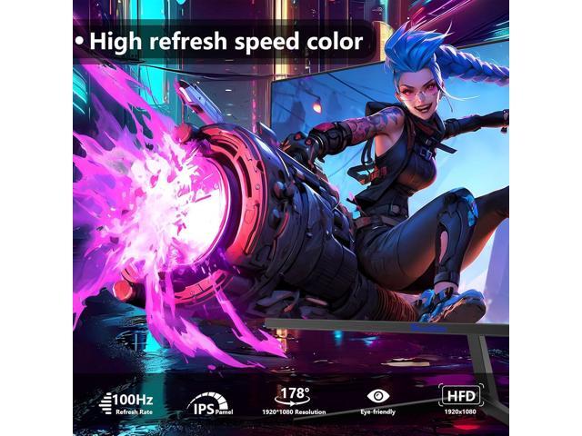 Sealan 24 inch FHD 1920x1080p Computer Gaming Monitor Built-in Speakers, 100Hz, Ergonomic Tilt & VESA 75x75mm, FreeSync, 1ms MPRT, Frameless 99%...