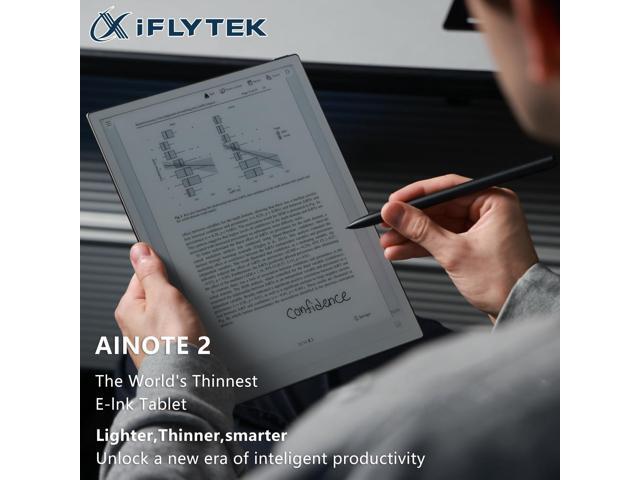 iFLYTEK AINOTE 2 Digital Notepad, Support LLM, 10.65 inch Electronic Notebook with Stylus, 4.2mm Ultrathin, 16-Language Voice-to-Text...