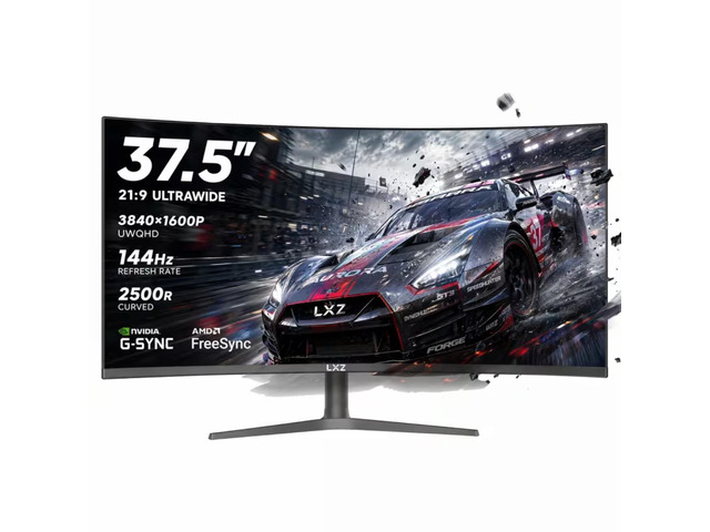 LXZ 38 inch UWQHD 4K Curved Gaming Monitor, 3840x1600P, 144Hz, 2500R VA Panel, AMD FreeSync & G-Sync, HDMI & DP, PIP/PBP, Frameless RGB Gaming...