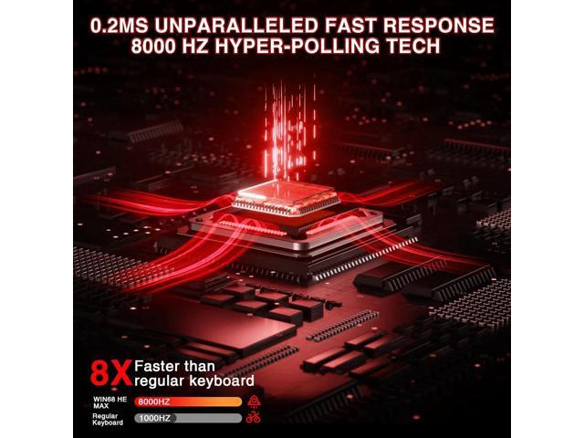 AULA WIN68 HE MAX - Hall Effect Gaming Keyboard with Magnetic Switch, Adjustable Actuation Fast Trigger Mode, 8KHz Polling Rate, RGB Backlit Wired...