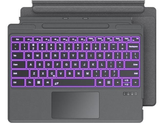 OMOTON Keyboard for Surface Pro 11/10/9/8/X, [13 inch], Bluetooth Type Cover for Surface Pro, 7-Color Backlit, Ultra-Slim Wireless Keyboard with...