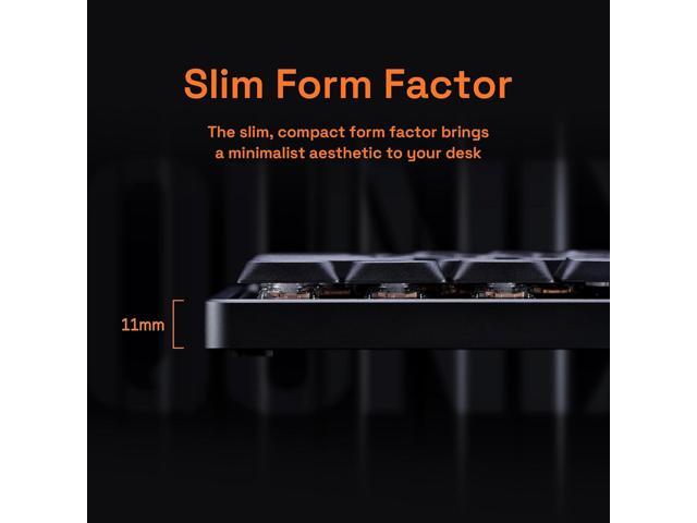IQUNIX Magi65 Low Profile Mechanical Keyboard Wireless 65% Keyboard Ultra Slim for Creamy Typing, Hot Swappable, RGB Backlit, PBT Keycaps, Aluminum...