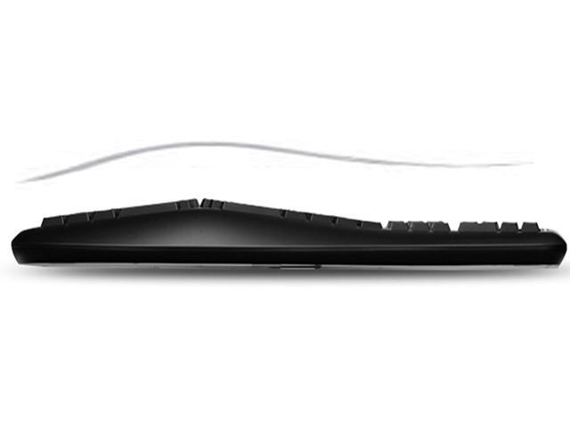 Adesso Ergonomic Split Keyboard AKB-150UB Comfort Ergo Design with Palm Rest, 105-Key US Layout, USB Connectivity, Multimedia & Internet Controls