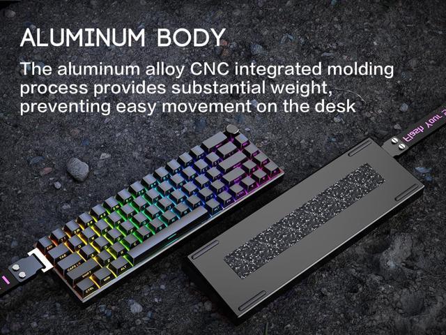BOYI 66Pro-Flash Aluminum Magnetic Switch Gaming Keyboard,TMR/HE Keyboard Gaming 65% Hall Effect,RGB HotSwap 0.01mm Hyper-Fast 8K Hz Polling...