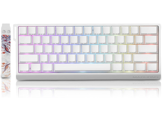 BOYI MADLIONS MAD60 HE RGB Rapid Trigger Magnetic Switch Keyboard,60% Adjustable Actuation Hall Effect Hyper-Fast 8K Polling Rate Side Printed PBT...