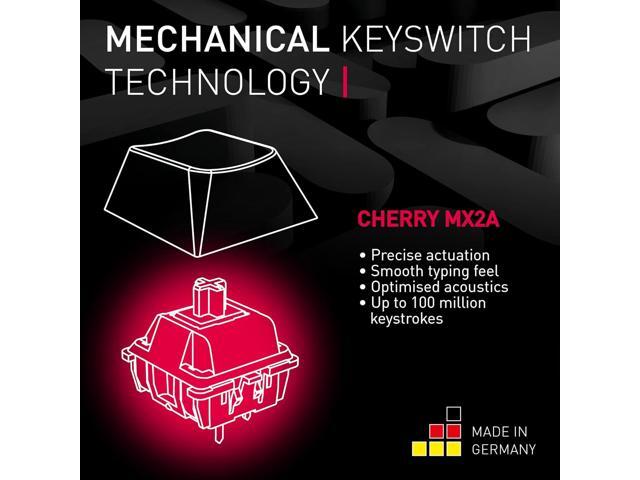 Cherry MX 3.0S, Wired Mechanical Gaming Keyboard, Robust Aluminum Housing, RGB-Lighting, Full Key Rollover, Anti Ghosting, MX2A Silent RED...
