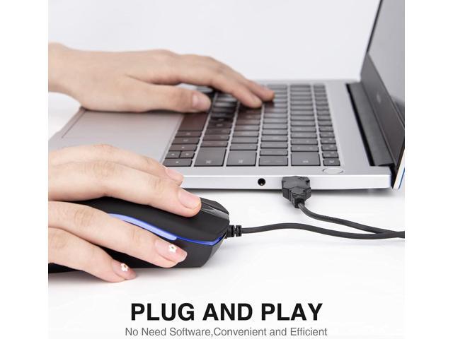 Rii Wired Mouse, RM105 USB Computer Mouse,RGB Optical Office Mice for PC,Computer,Laptop,Desktop,Windows (10 Pack)