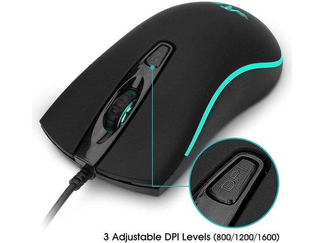 Rii Wired Mouse, RM105 USB Computer Mouse,RGB Optical Office Mice for PC,Computer,Laptop,Desktop,Windows (10 Pack)