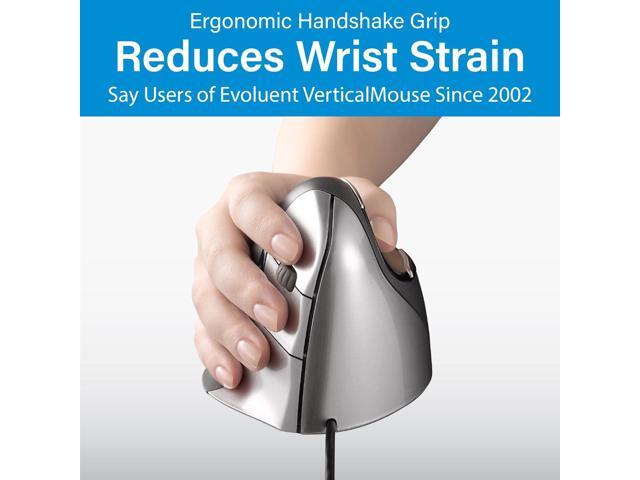 Evoluent Inventor of The Vertical Mouse VM4R Ergonomic Vertical Mouse Right Hand Med to Large Wired, Sculpted for Comfort, Reduces Wrist Strain,...