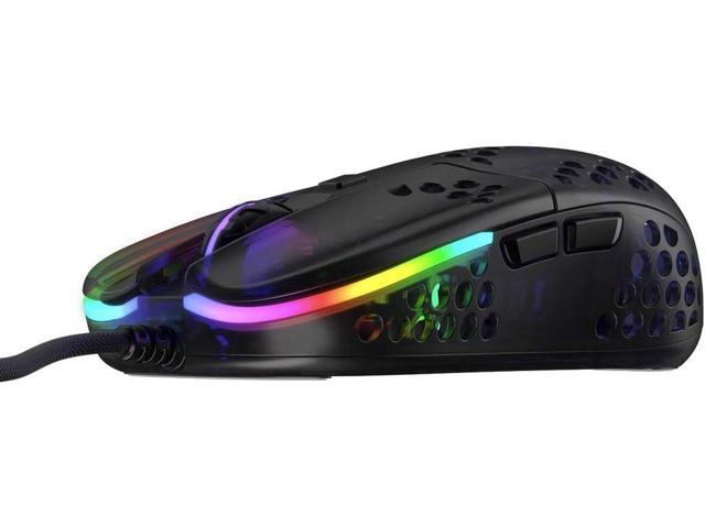 Xtrfy MZ1, Ultra-Light Wired Gaming Mouse, Cutting-Edge Pixart 3389 Sensor, Unique Shape for Optimum Aim, Adjustable RGB Lighting, Zys Rail Edition