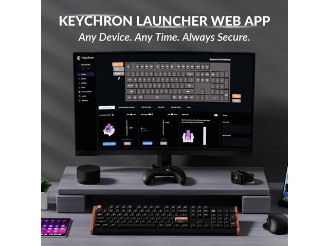 Keychron K10 HE Hall Effect Keyboard Wireless, Magnetic Switch Hot Swappable, Adjustable Actuation Rapid Trigger Mode with Aluminum + Wood Frame,...