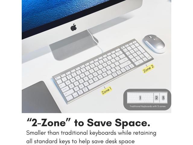 Macally Wired Keyboard for Mac, Compatible Apple Keyboard with Numeric Keypad - Slim, Space-Saving Design for MacBook Pro/Air Laptop, Mac mini,...