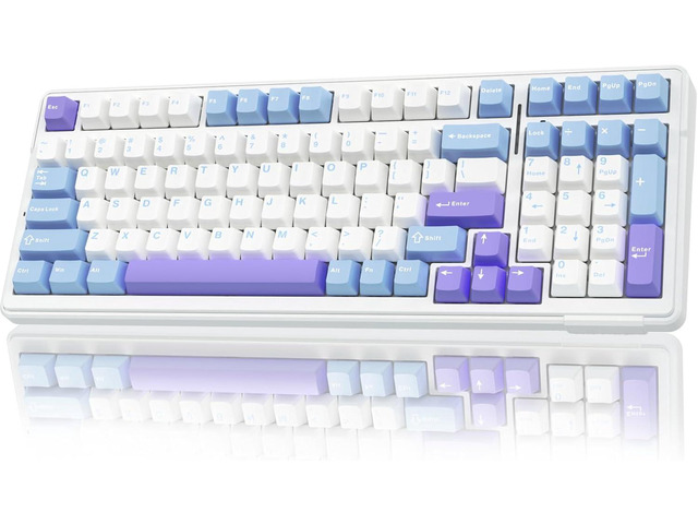AULA F99 Wireless Mechanical Keyboard,Tri-Mode BT5.0/2.4GHz/USB-C Hot Swappable Custom Keyboard,Pre-lubed Linear Switches,Gasket Structure,RGB...