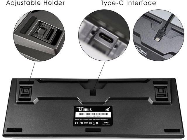DURGOD Taurus K320 TKL Mechanical Keyboard 87 Keys Tenkeyless USB C Wired Doubleshot PBT Keycaps Programmable Keys NKRO Rollover ...