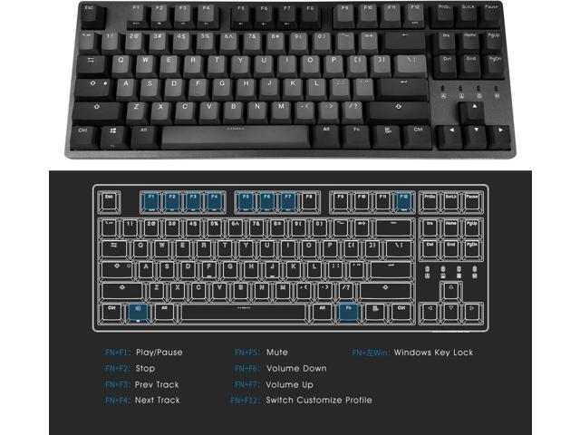 DURGOD Taurus K320 TKL Mechanical Keyboard 87 Keys Tenkeyless USB C Wired Doubleshot PBT Keycaps Programmable Keys NKRO Rollover ...