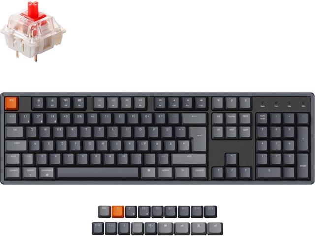 Keychron K10 RGB Full Size Layout Hot-Swappable Mechanical Keyboard for Mac Windows, Multitasking 104-Key Bluetooth Wireless/USB Wired Gaming...