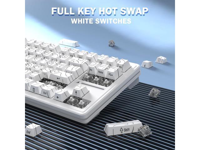 FELICON Attack Shark M87 PRO Wireless Mechanical Gaming Keyboard 87-Key Tri-Mode (Bluetooth 5.0/2.4Ghz/USB-C), Hot-Swappable Linear Switch, RGB...