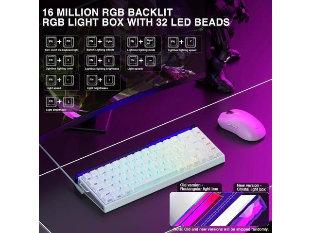 AULA Hero 68 HE 60% Gaming Keyboard Wired, Hall Effect Magnetic Switch Keyboard with 8K Hz Polling Rate, Side Printed PBT Keycaps, RGB Backlit...
