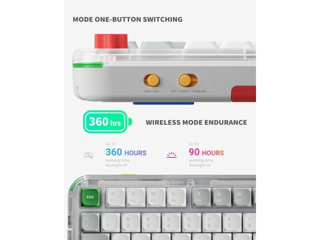 nuphy Kick75 Wireless Low Profile Mechanical Keyboard with Volume Knob,75% Hot Swappable Gaming Keyboard,80 Keys RGB Backlit with PBT Keycaps,...