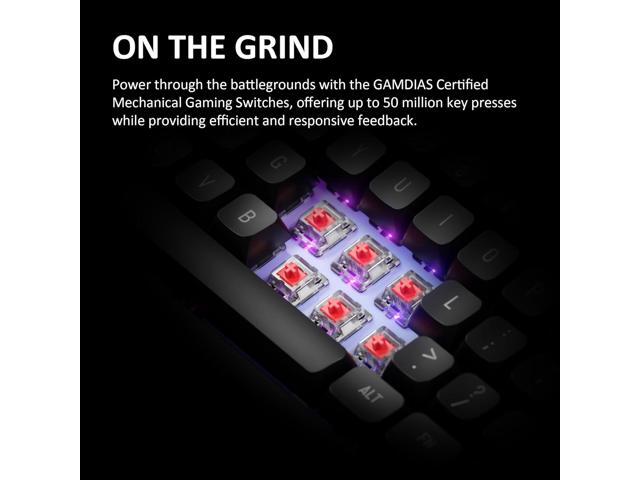GAMDIAS Hermes E7 Wired Gasket 75% RGB Mechanical Keyboard, Volumn Control Knob, Hot Swappable Linear Red Switch, Backlit RGB with PBT Keycaps,...