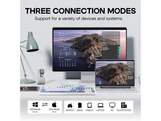 EPOMAKER Aula F108 Wireless Gaming Keyboard, Full Size Mechanical Keyboard with 4000mAh Battery, 108 Hot-Swappable and Programmable Keys, RGB...