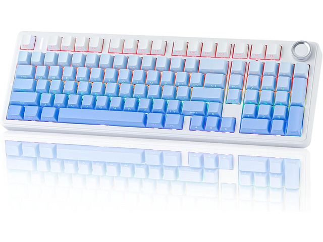 EPOMAKER X Aula F99 PRO Wireless Gaming Keyboard with 8000mAh Battery, Hot Swappable Creamy Keyboard, 2.4GHz/Type-C/BT5.0, NKRO, RGB Backlit for...