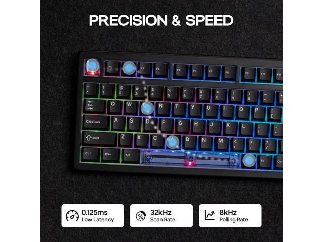 EPOMAKER HE80 Hall Effect Gaming Keyboard, 8K Polling & 32K Scan, Creamy Gasket, DKS, SOCD, Hot-Swappable, RGB Backlit, Wired Gaming Keyboard for...
