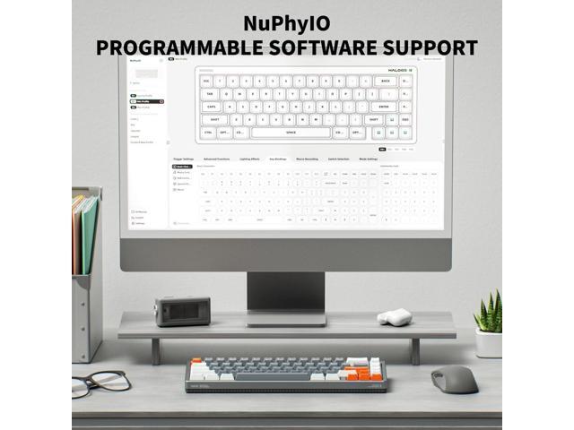 nuphy Halo65 HE Rapid Trigger Gaming Keyboard, 65% Layout 67 Keys Wired Magnetic Switches Keyboard, Hall Effect Keyboard, Hyper-Fast Adjustable...