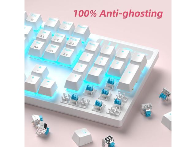 MageGee Mechanical Gaming Keyboard, Wired USB Adjustable Backlight Keyboard, New Mechanical Storm 100% Anti-ghosting Keyboards with Blue Switches...