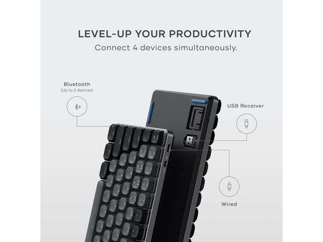 Satechi SM1 75% Mechanical Keyboard for Mac and Windows, LED Backlit Bluetooth Keyboard, 84 Keys Compact Wireless, Gaming, for Mac and Windows -...