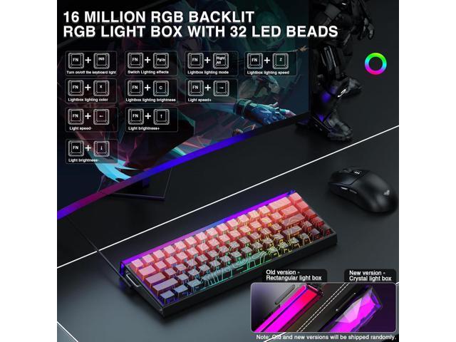 AULA Hero 68 HE 60% Gaming Keyboard Wired, Hall Effect Magnetic Switch Keyboard with 8K Hz Polling Rate, Side Printed PBT Keycaps, RGB Light Box,...