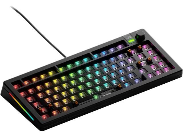 Glorious Gaming - GMMK 3 Barebones Custom Gaming Keyboard Kit with Knob, 75% Mechanical Keyboard, Modular Gasket System, Hotswappable MX, Sound...