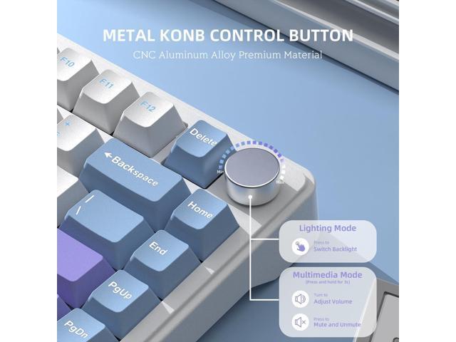 X85 Wireless Mechanical Keyboard, TKL 82 Keys Bluetooth 5.0/2.4GHz/USB-C Hot Swappable Custon Keyboard, Knob Control, Gasket Structure, RGB Backlit...