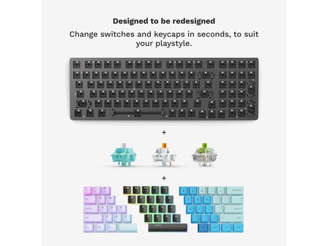 Glorious GMMK 2 Gaming Mechanical Keyboard - Hotswap Cherry Mx Style Linear Switches- Full Size Wired Keyword- Double Shot Keycaps, RGB - PC Setup...