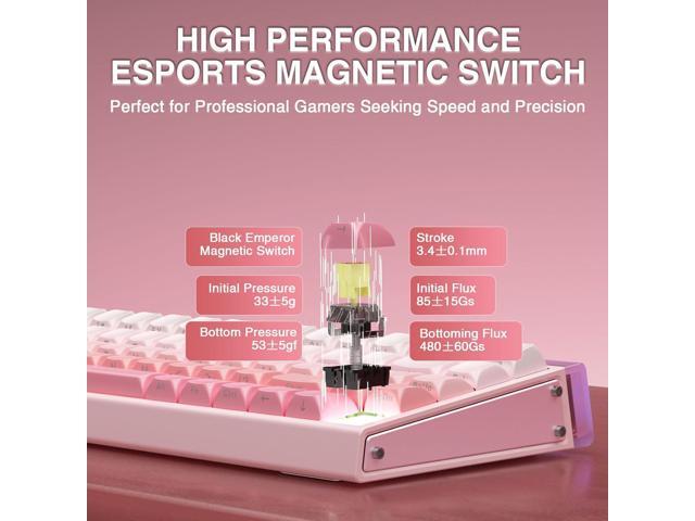 AULA Hero 68 HE 60% Wired Gaming Keyboard, Hall Effect Magnetic Switch Keyboard with Adjustable Actuation, Fast Trigger Mode, 8K Hz Polling Rate,...