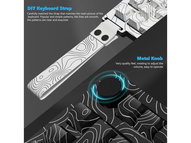 Womier 75% Percent Keyboard Wireless with Topographic Strap,QMK/VIA Creamy Mechanical Keyboard Gaming, RGB Custom Hot Swappable Key Board, PBT...