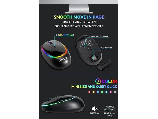 Wireless Keyboard and Mouse CHONCHOW Rechargeable LED Combo RGB Backlit Keypad Silent USB 2.4g Mini Mice Big Battery for Work Gaming Compatible...
