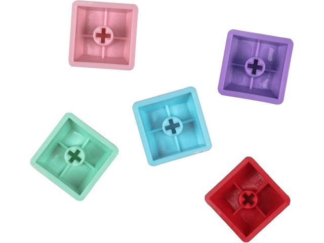 OEM Profile Blank Keycaps PBT Rainbow Mixed Colors 1U R4 Keycap for MX switches Mechanical Keyboard (Mixed Colors, 100pcs)