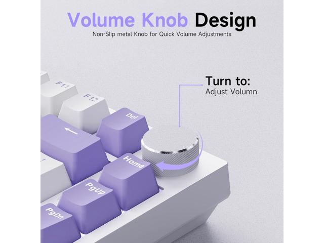 Ajazz AK820 75% Wired Gasket Mechanical Gaming Keyboard with Volume Knob - South Facing LED - Poron Foam - PBT Keycaps - Programmable RGB Hot Swap...