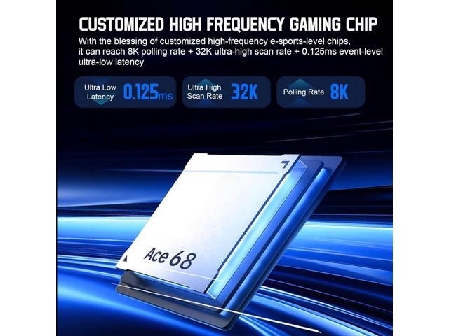 Hyekit x MCHOSE ACE 68 65% Wired Magnetic Switch Mechanical Gaming Keyboard, Rapid Trigger Hall Effect Keyboard, Hyper-Fast Adjustable Actuation,...