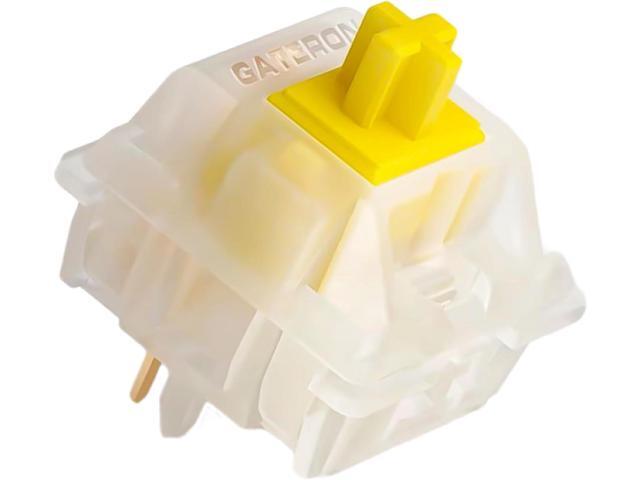 Milky Yellow Pro V2 Pre-lubed 5-Pin 50gf Linear Switches for All MX Mechanical Keyboard Game Keyboard(Milky Yellow Pro V2,108PCS)