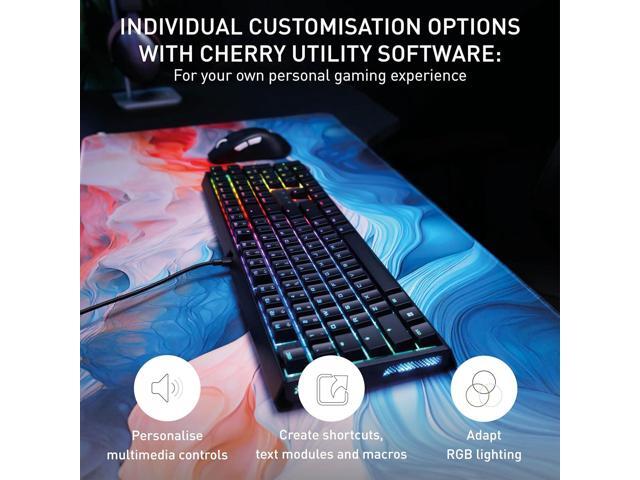 CHERRY XTRFY MX 3.1 Wired Mechanical Keyboard Aluminum Housing MX2A Silent Red Switches for Gaming and Office (Black, MX2A Silent Red)
