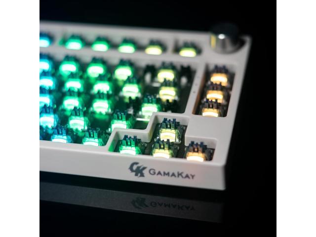 GK GAMAKAY Pegasus Tactile Silent Keyboard Switch with LED Diffuser for Backlit Mechanical Keyboard 5 Pin Pre-lubed Switches for DIY (Pegasus V2...