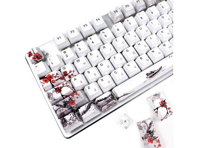 MOLGRIA Keycaps 110 Set for Full Size Mechanical Keyboard, Custom PBT OEM Profile Key caps Japanese Style with Keycap Puller for Cherry MX...