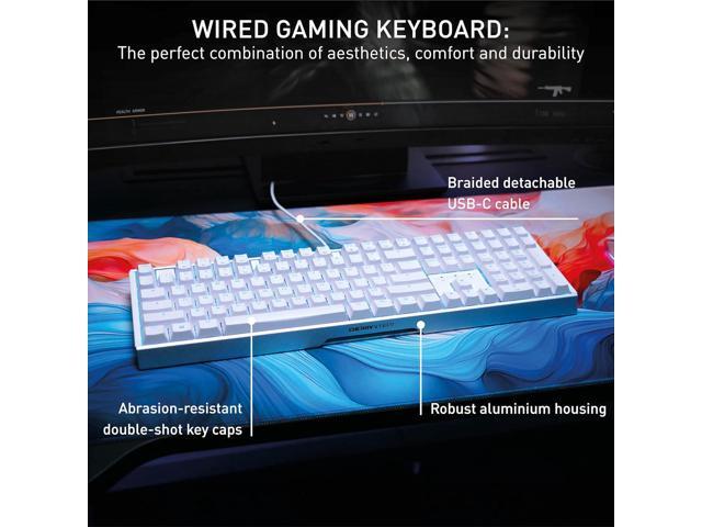 MX 3.1 Mechanical Wired Gaming Keyboard New MX2A Switches (White, MX2A Brown)