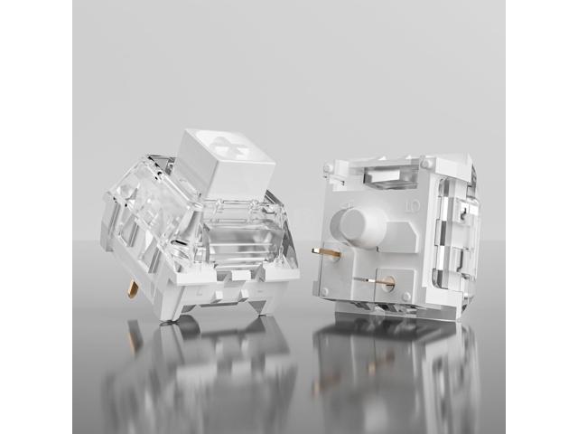 Kailh Box White Pro Switches for mx Mechanical Keyboard,3-Pin Thick Clicky/Firm Response/Gaming/RGB/Crisp Sound Switches(Box White Pro 72pcs)