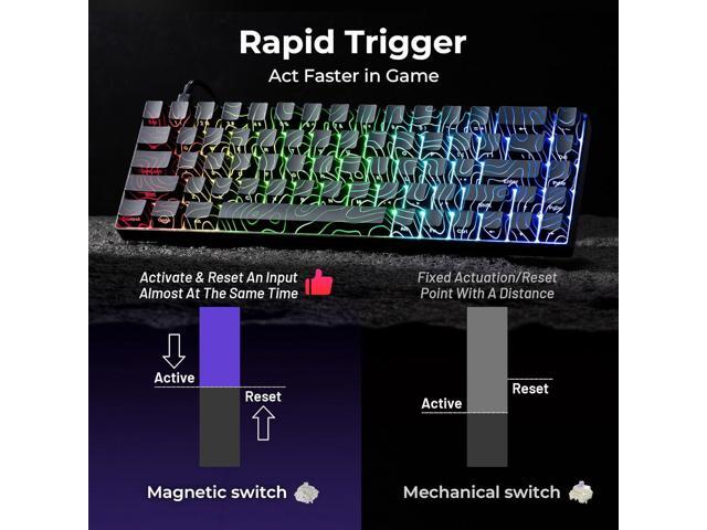XVX HE68 Max Rapid Trigger Keyboard 60% Percent,Hall Effect Keyboard with Gateron Magnetic Jade Max Switch,CNC Aluminum Frame Custom Mechanical Key...