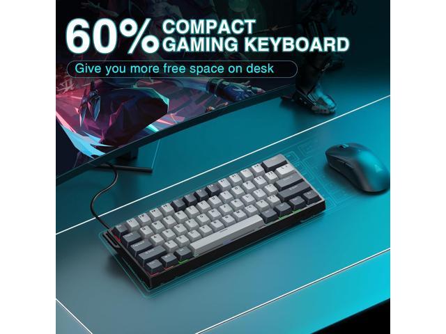 AULA WIN60 HE PRO 60% Mechanical Gaming Keyboard Wired, Magnetic Switch Hot Swappable, Adjustable Actuation Rapid Trigger Mode, 8000Hz Polling...