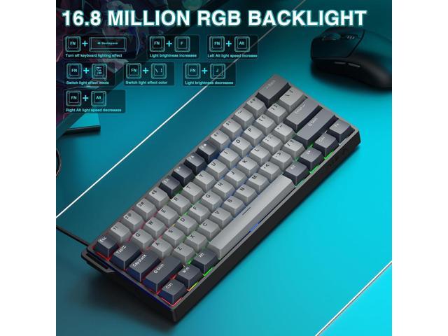 AULA WIN60 HE PRO 60% Mechanical Gaming Keyboard Wired, Magnetic Switch Hot Swappable, Adjustable Actuation Rapid Trigger Mode, 8000Hz Polling...