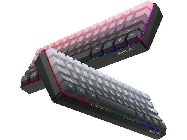 Snpurdiri 60% Wired Gaming Keyboard, 61 Keys RGB Backlit Ultra-Compact Small Gaming Keyboard, for PC/Mac Gamer, Typist, Travel, Easy to Carry on...